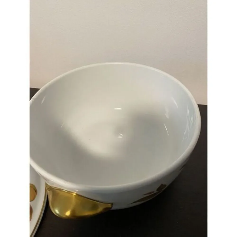 Royal Worcester Evesham Gold Round 2.5 qt CASSEROLE/ LID‎ Gold Knob/Handles 8.5